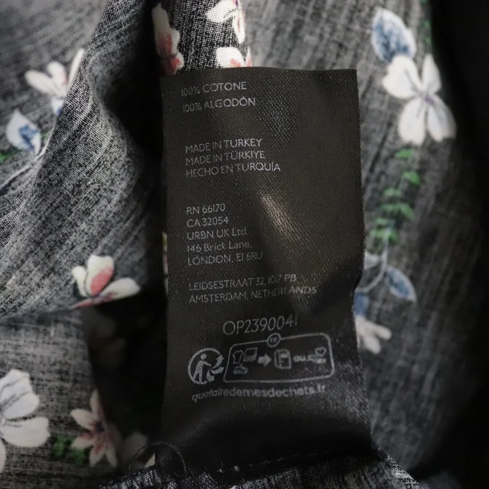 Anthropologie Somerset Maxi Dress Black Floral 3X Tiered Smocked - Picture 12 of 12
